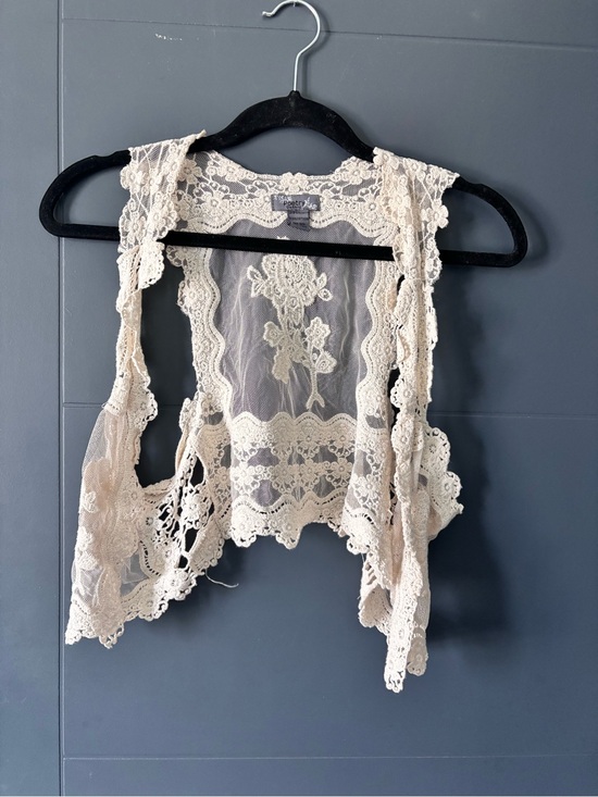 Poetry Tops - Poetry Cream Lace Crochet Top